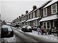 Walking home through the snow, at Selbourne Place