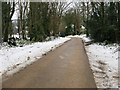 Concrete road from the A24 to Muntham Farm and Cobden Farm