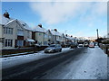 Looking up a slushy Lower Farlington Road