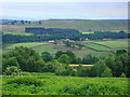 Sighting tower and Low Farm Carlsmoor