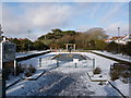 Southbourne: frozen pond at Fisherman?s Walk