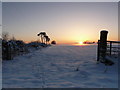 Winter solstice sunset near Rhynie