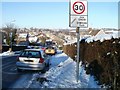 Snowy/icy pavement, Rowan Way, Newport