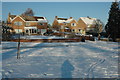 Houses overlooking Twyning Green