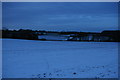 Valley SW of Farnborough, deep winter