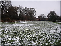 SZ0796 : Northbourne: playing field behind East Howe Lane by Chris Downer