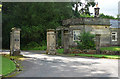 Lodge and gate piers near Hartburn