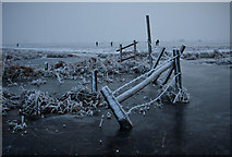 TL5292 : Frozen washlands by Alison Rawson