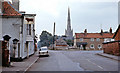 SK8038 : Bottesford: the Bull Inn and church by Ben Brooksbank