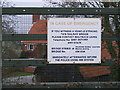 TM3255 : Wickham Market Station Bridge Sign by Geographer