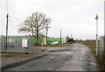 TM0693 : Entrance to the industrial estate in Bunn's Bank Road by Evelyn Simak