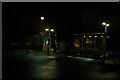 Pershore station at night