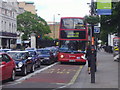 211 bus outside Fulham Town Hall