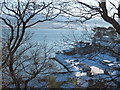 Christmas Day 2010: Looking down on snowy Borth-y-Gest