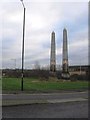 Twin obelisks at Rainton Park Industrial Estate