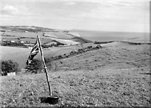 SY4491 : A view south-east from Down House Farm, Eype, c.1958 by Eileen Warren