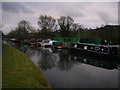 Boats moored on the Leeds-Liverpool canal south of Salterforth