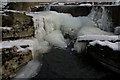 Ice below fish ladder near Waddow Hall