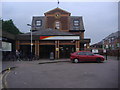 Shepperton station entrance and forecourt