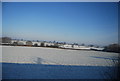 Snowscene between the West Coast Main Line and the B4111 near Dobbies World