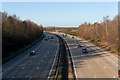 SU4714 : M27 motorway seen from Moorgreen Road by Peter Facey