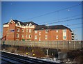 New flats by the railway line