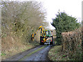 Trimming the hedges at Blyford, Suffolk