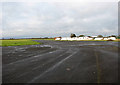 TM1488 : Caravans on Tibenham airfield (Norfolk Gliding Club) by Evelyn Simak