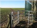 Kissing Gate near Great Everden Farm and footpath to Fernfield Lane