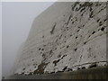 Misty day at Undercliff Walk near Rottingdean