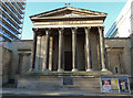 Portico of St Mary-on-the-Quay Catholic church, Bristol