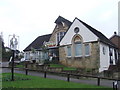 Village sign and Zizzi restaurant, Haywards Heath