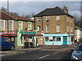 Shops at the bottom of Westcombe Hill