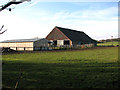 TG3606 : Cattle shed by Wood Lane Farm, Buckenham by Evelyn Simak