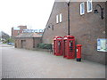 Telephone and Post boxes in Grove Shopping Centre, Witham