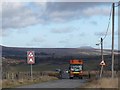 Lorry crossing a cattle grid