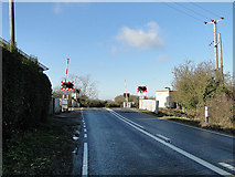 TM3975 : Level crossing on the A144, Bramfield Road, Halesworth by Adrian S Pye