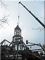 Removing the Clock Tower (close-up)