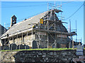 Roofing work at Llangynog church