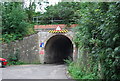 Low, narrow railway bridge