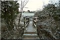 A footbridge over Bradiford Water near Anchor Mill