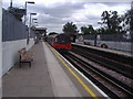 Train leaving Queensbury station