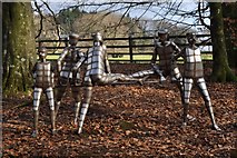 SS6140 : Bob Walter's stainless steel people at Arlington Court by Roger A Smith