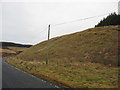 The B6399, heading north, skirting a steep bank heading for Whitropefoot