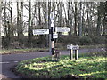 Direction sign on Red Lane, Shipley, West Sussex