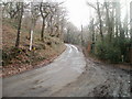 Lane SE from Sirhowy River bridge, Gelligroes