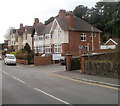 Newport : Friars Road houses adjacent to hospital entrance