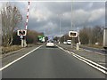 A5 (A483) at Pentre Clawdd level crossing