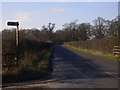 Kirdford Road looking west from the track to Crofts