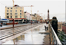 SD3037 : A rainy day on the Promenade, North Shore, Blackpool by P L Chadwick